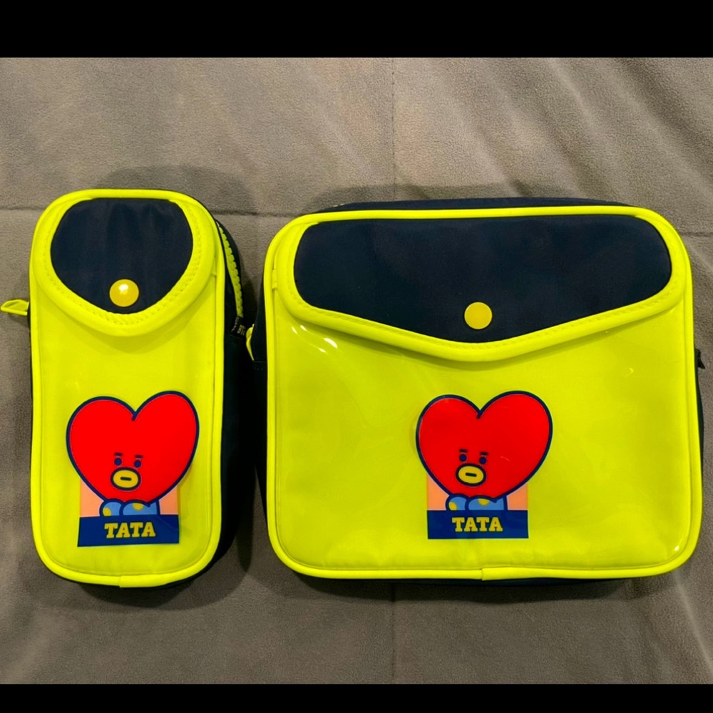 BT21 Line Friends Tata Makeup and Pencil Pouches BTS V
